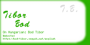 tibor bod business card